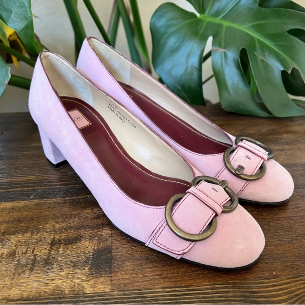 Coach Janessa Lilac Pink Suede Heel Pumps